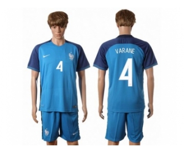 France #4 Varane Home Soccer Country Jersey