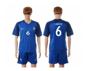 France #6 Cabaye Blue Soccer Country Jersey
