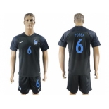 France #6 Pogba Away Soccer Country Jersey