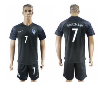 France #7 Griezmann Away Soccer Country Jersey1