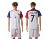 France #7 Griezmann Away Soccer Country Jersey2