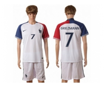 France #7 Griezmann Away Soccer Country Jersey2