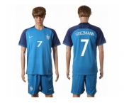 France #7 Griezmann Home Soccer Country Jersey