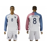 France #8 Benarfa Away Long Sleeves Soccer Country Jersey