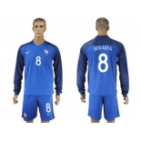 France #8 Benarfa Home Long Sleeves Soccer Country Jersey1