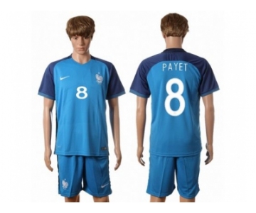 France #8 Payet Home Soccer Country Jersey