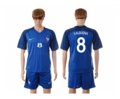France #8 Valbuena Blue Soccer Country Jersey