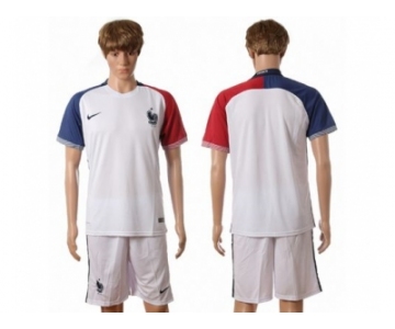 France Blank Away Soccer Country Jersey2