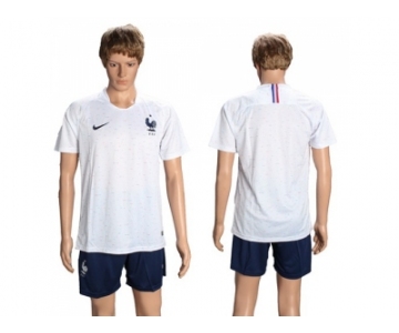 France Blank Away Soccer Country Jersey
