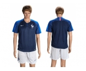 France Blank Home Soccer Country Jersey