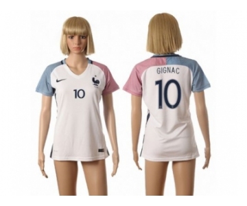 Women France #10 Gignac Away Away Soccer Country Jersey