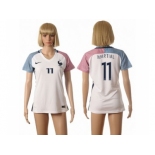 Women France #11 Martial Away Away Soccer Country Jersey