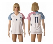 Women France #11 Martial Away Away Soccer Country Jersey