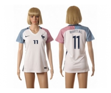 Women France #11 Martial Away Away Soccer Country Jersey