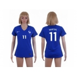 Women France #11 Martial Home Soccer Country Jersey1