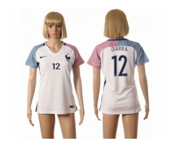 Women France #12 Diarra Away Away Soccer Country Jersey