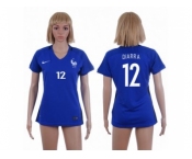 Women France #12 Diarra Home Soccer Country Jersey1