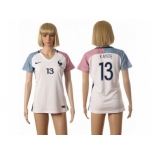 Women France #13 Kante Away Away Soccer Country Jersey