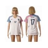 Women France #17 Digne Away Away Soccer Country Jersey