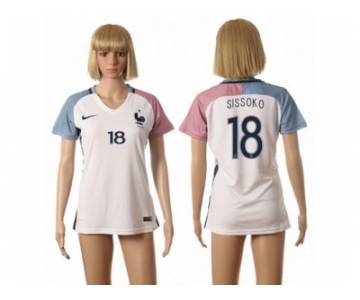 Women France #18 Sissoko Away Away Soccer Country Jersey