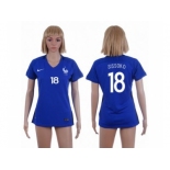 Women France #18 Sissoko Home Soccer Country Jersey1