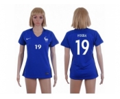 Women France #19 Pogba Home Soccer Country Jersey1