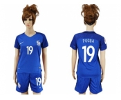 Women France #19 Pogba Home Soccer Country Jersey