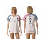 Women France #2 Jallet Away Away Soccer Country Jersey