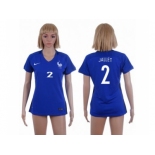 Women France #2 Jallet Home Soccer Country Jersey1