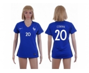 Women France #20 Coman Home Soccer Country Jersey1