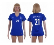 Women France #21 Koscielny Home Soccer Country Jersey1