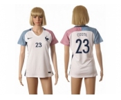 Women France #23 Costil Away Away Soccer Country Jersey