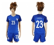 Women France #23 Costil Home Soccer Country Jersey
