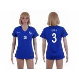 Women France #3 Evra Home Soccer Country Jersey1