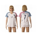 Women France #7 Griezmann Away Away Soccer Country Jersey