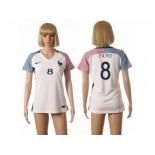 Women France #8 Payet Away Away Soccer Country Jersey