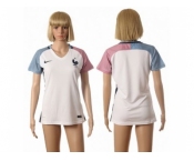Women France Blank Away Soccer Country Jersey