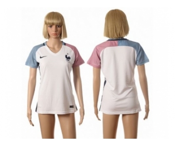 Women France Blank Away Soccer Country Jersey