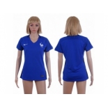 Women France Blank Home Soccer Country Jersey1