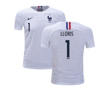 France #1 Lloris Away Kid Soccer Country Jersey