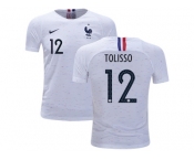 France #12 Tolisso Away Kid Soccer Country Jersey