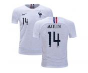 France #14 Matuidi Away Kid Soccer Country Jersey