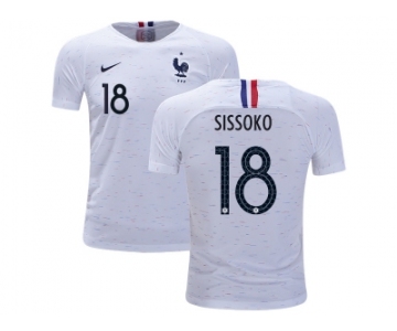 France #18 Sissoko Away Kid Soccer Country Jersey