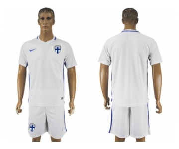 Finland Blank Home Soccer Country Jersey