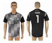 Germany #1 Neuer Black Soccer Country Jersey