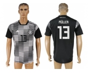 Germany #13 Muller Black Soccer Country Jersey