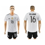 Germany #16 Bellarabi White Home Soccer Country Jersey