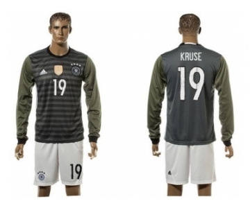 Germany #19 Kruse Away Long Sleeves Soccer Country Jersey