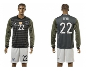Germany #22 Leno Away Long Sleeves Soccer Country Jersey