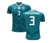 Germany #3 Plattenhardt Away Soccer Country Jersey